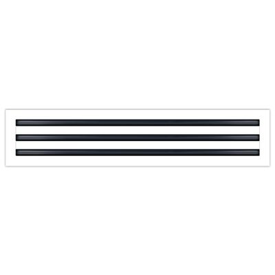 BUILDMART - 28x6 Modern AC Vent Cover - Decorative White Aluminum Air Vent - Standard Linear Slot Diffuser - Heating and Cooling Register Grille for Ceiling, Walls & Floors - Texas Buildmart