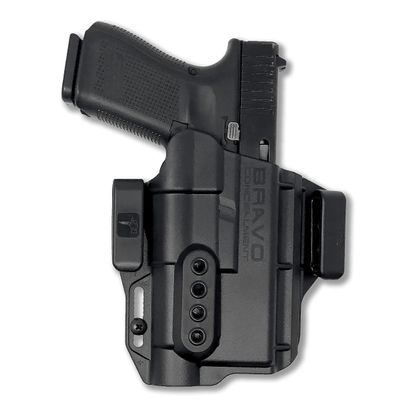 Bravo Concealment Torsion IWB Gun Holster for Glock 19/17 - with Tactical Weapon Light TLR-1 HL - Adjustable Retention, Inward Cant, and Comfortable Fit or Open or Concealed Carry