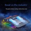 SMSOM Laptop Cooling Pad, Laptop Cooling Stand with Faster Heat Dissipation, Colorful Lights, Adjustable Mount Stand, Suitable for 12-18 Inch Laptop, Black view 3