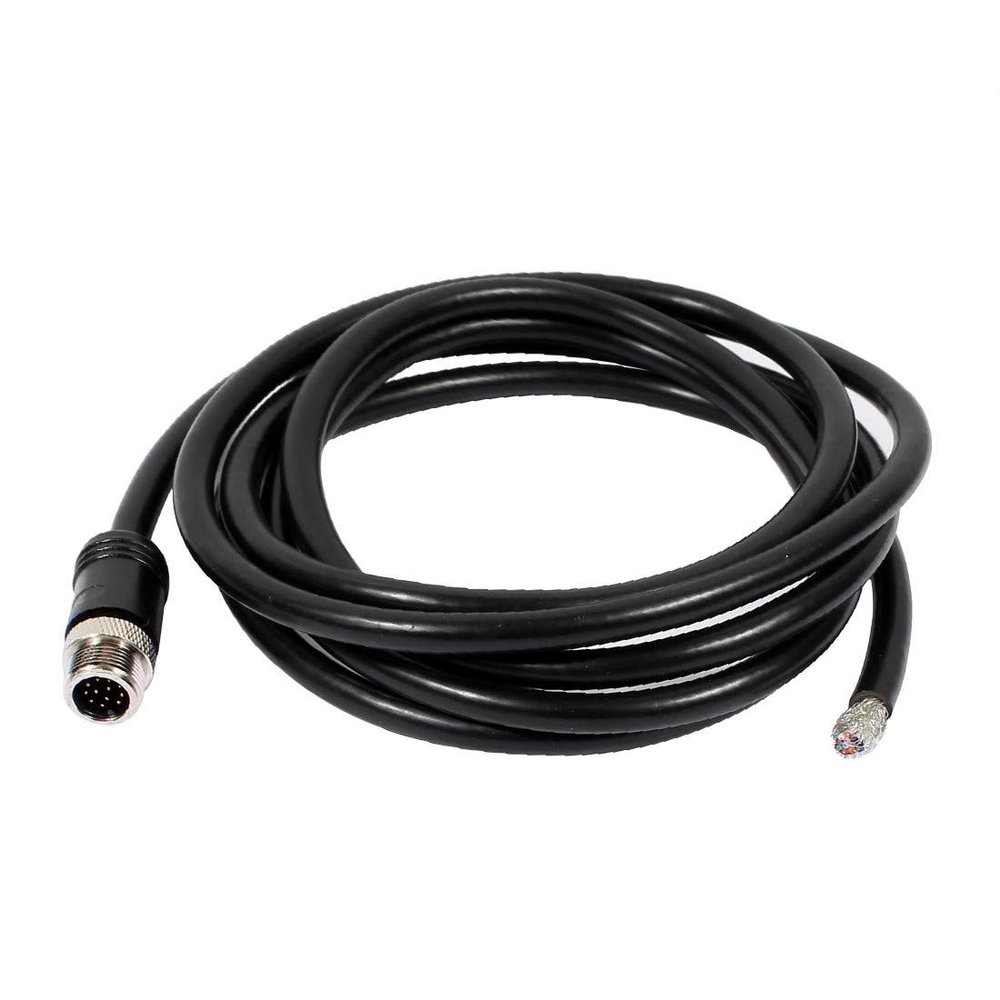 New Lon0167 M12 Male Straight 12 Pins Connector Aviation Shielded Electrical Cable 2M(M12 - Stecker, gerade, 12 - polig, Stecker, geschirmt, elektrisches Kabel 2M
