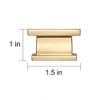 Southern Hills Gold Cabinet Knobs - Pack of 5 - Brushed Gold Dresser Knobs - Kitchen Knobs for Cabinets and Drawers - Modern Cabinet Knobs - Drawer Pulls & Cabinet Hardware SHKM001-NSG-5 view 2