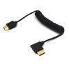 Kework 3.9ft HDMI 4K@60Hz Coiled Cable, Right Angle HDMI 2.0 Version Male to Male Adapter Spring Spiral Cord, 18Gbps High Speed, High Definition view 2