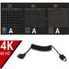 Kework 3.9ft HDMI 4K@60Hz Coiled Cable, Right Angle HDMI 2.0 Version Male to Male Adapter Spring Spiral Cord, 18Gbps High Speed, High Definition view 4