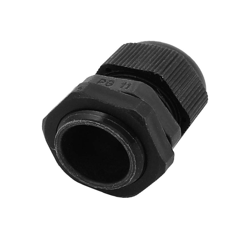 New Lon0167 Plastic PG11 Model Waterproof Cable Gland Connector Joints Black(Kunststoff PG11 - Modell - Wasserdichte Kabelverschraubungsverbinder - Schwarz