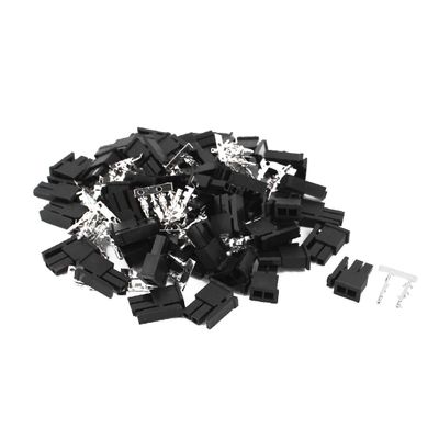 New Lon0167 50 Sets 3.0mm 2P Plastic SM Male Housing Crimp Terminal Connector Black(50 Stze 3,0 mm 2P Kunststoff js_t SM-Steckergehuse Crimpanschluss-Anschluss Schwarz