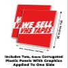 We Sell VHS Tapes (24" X 36") 4Mm Corrugated Plastic Panel, Graphics Applied to 1 Side (Pk of 2) view 2