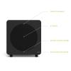 Kanto SUB8VMB Sealed Powered Subwoofer | 300W Peak Power | 8" Woofer | Matte Black view 2