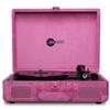 Arkrocket Curiosity Bluetooth Turntable Retro Suitcase 3-Speed Record Player with Built-in Speakers (Hot Pink Velvet) view 1