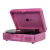 Arkrocket Curiosity Bluetooth Turntable Retro Suitcase 3-Speed Record Player with Built-in Speakers (Hot Pink Velvet) view 2