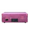 Arkrocket Curiosity Bluetooth Turntable Retro Suitcase 3-Speed Record Player with Built-in Speakers (Hot Pink Velvet) view 4