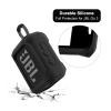 TXesign Silicone Case Cover for JBL Go 3 Portable Speaker with Removable Strap for Bike Golf Cart Travel Carrying Case Protective Sleeve Speaker Cover (Black) view 2