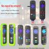4 Pack Remote Case, Battery Cover for TCL Roku Smart TV Steaming Stick Remote, Silicone Protective Controller Universal Sleeve Skin Glow in the Dark Green Blue Purple Red view 2