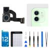 DGSCSMY for iPhone 12 Back Camera Replacement OEM Module 12MP Main Rear Lens Parts with Ultra Wide Lens OIS HDR Photos 4K Video Flex Cable Fix Repair Assembled Tools Kit for A2172 A2402 A2403 A2404 view 1