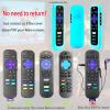 2 Pack Remote Case Battery Cover for TCL Roku Smart TV Steaming Stick Remote, Silicone Protective Controller Universal Sleeve Skin Glow in The Dark Dark Blue Purple view 2