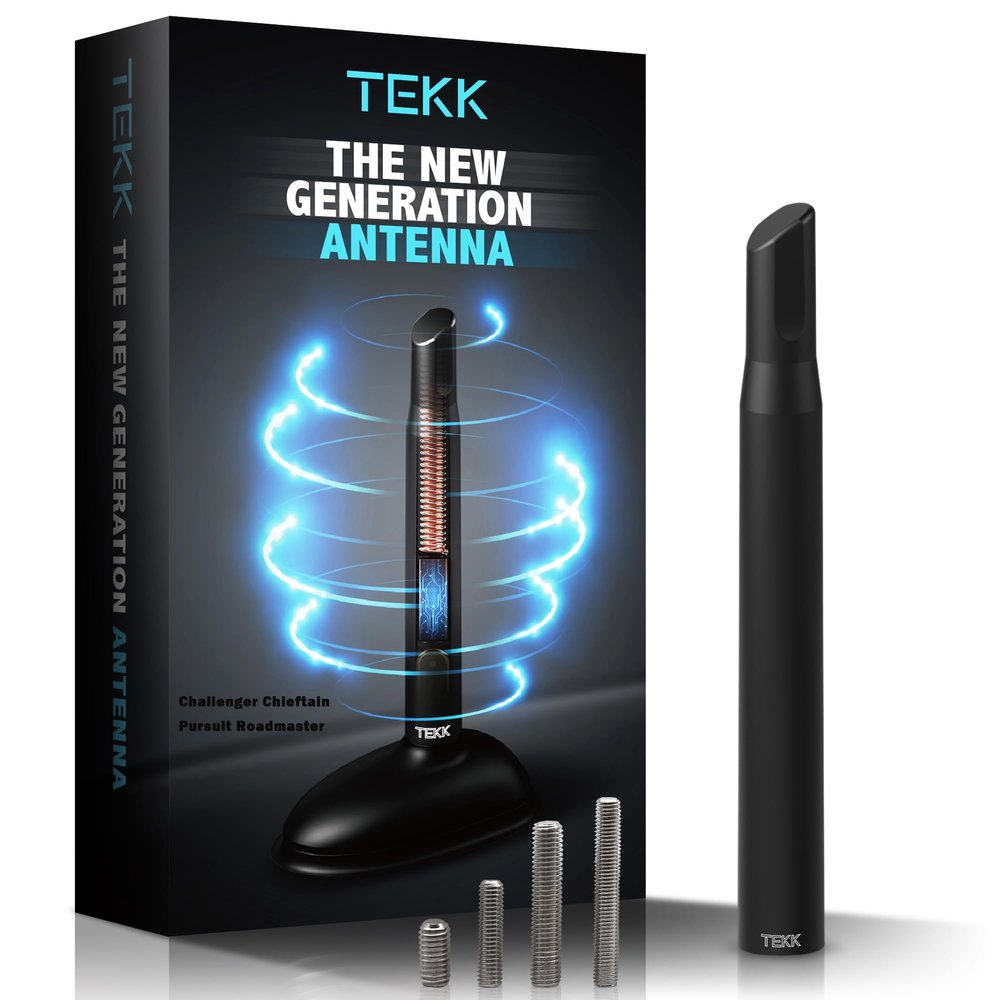 Tekk Short Antenna Compatible with 2015-2026 Challenger/Chieftain/Pursuit/Roadmaster/Motorcycles/Designed for Optimized FM/AM Reception / 4.8 Inches