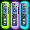 3 Pack Remote Case for Roku, Battery Cover for TCL Smart TV Steaming Stick Remote,Silicone Protective Controller Universal Sleeve Skin Glow in The Dark Green Purple Blue view 1