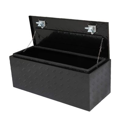 Volowoo Aluminum Pattern Toolbox, Hard Case,Aluminum Storage Box Framed Locking Storage Box Case Lock Box Hard Storage Case (Black,B, 42'')