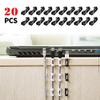 YUNSI 20pcs Finisher Wire Clamp Wire Organizer Cable Clip Buckle Clips Ties Fixer Fastener Holder Data Telephone Line USB Winder (Color : Black 20) view 3