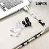 20pcs Finisher Wire Clamp Wire Organizer Cable Clip Buckle Clips Ties Fixer Fastener Holder Data Telephone Line USB Winder (Color : Transparency 20) view 2