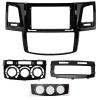 Aramox Stereo Fascia Trim, 2DIN Car Stereo Radio Fascia Black Audio Panel Bezel Replacement for Hilux 20042008 view 1
