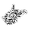 Squiddy West Virginia Home Cute State Shape - Vinyl Sticker Decal for Phone, Laptop, Water Bottle (3" high) view 1