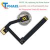 TPhaeay White Home Button Replacement Compatible with iPad mini 5 7.9 2019 A2133 A2124 A2125 A2126 Incl Flex Ribbon Cable Connector and Screwdriver (Gold Ring) view 3