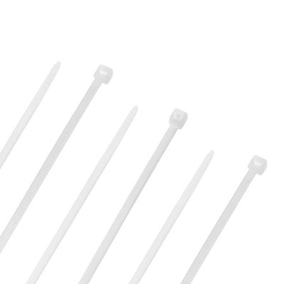 4-Inch Nylon Cable Ties, White, 18 lbs, 100 Pack