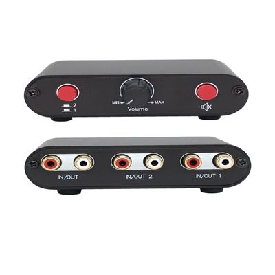 2-Way RCA Stereo Audio Switch Input Signal Source Switcher Selector Splitter Box2 in 1 Out / 1 in 2 Out-RC21
