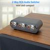 2-Way RCA Stereo Audio Switch Input Signal Source Switcher Selector Splitter Box2 in 1 Out / 1 in 2 Out-RC21 view 2