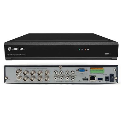 Camius 4K 8 Channel Security Camera DVR - CVBS, AHD, CVI, TVI Analog Camera Recorder (+ 4IP Channels) I Business Home Security DVR Only (8 Channel DVR - Without HDD)