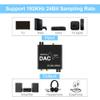 192KHz Digital to Analog Audio Converter with and Volume Adjustment,Digital SPDIF/Optical/Coaxial to Analog Stereo view 3
