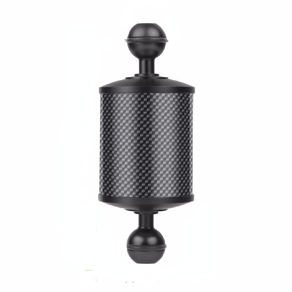 BGNing Upgrade 60mm Carbon Fiber Float Buoyancy Aquatic Arm 5" 8" 10" 12 inch Dual Ball Floating Arms for Camera Tray Diving (10inch Black)