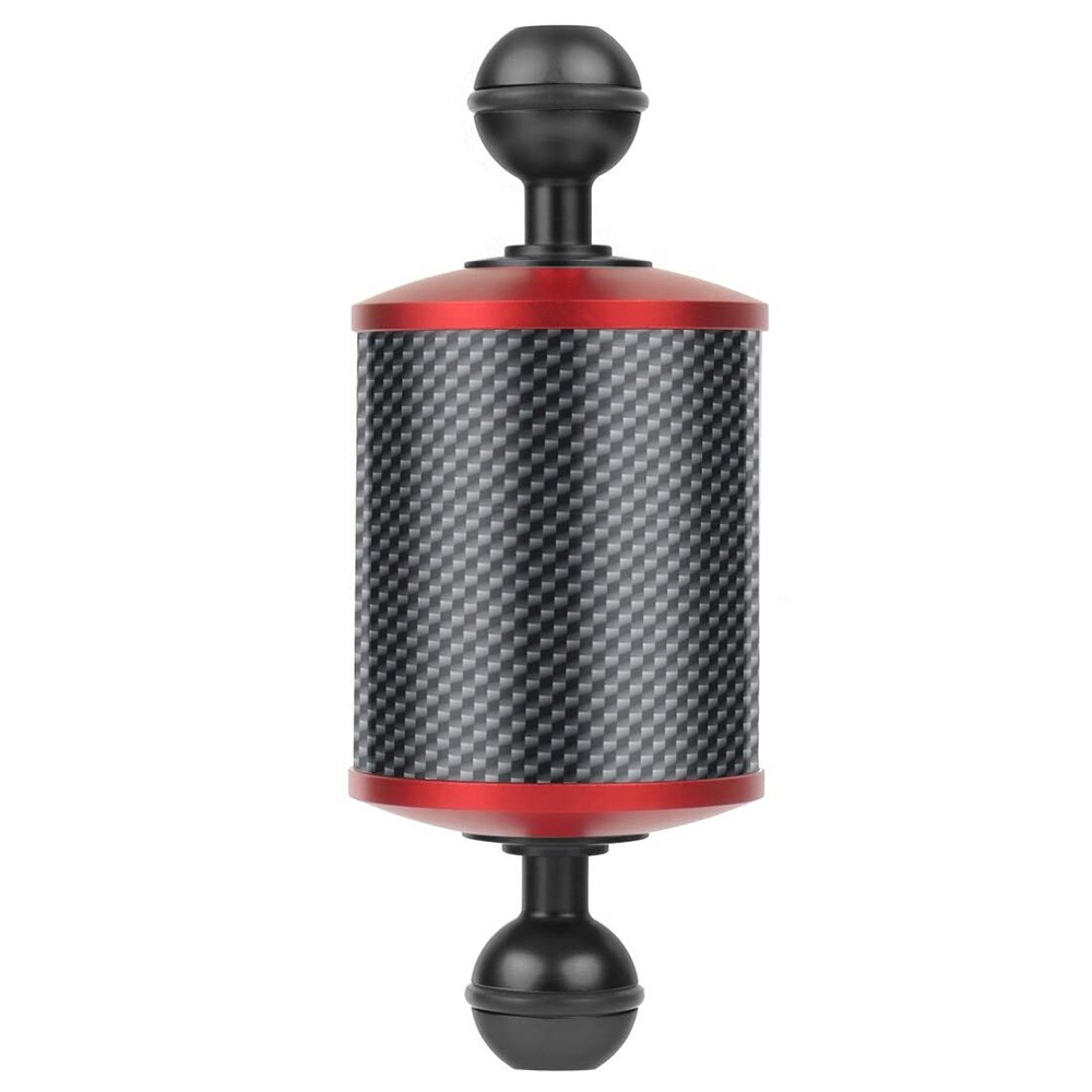BGNing Upgrade 60mm Carbon Fiber Float Buoyancy Aquatic Arm 5" 8" 10" 12 inch Dual Ball Floating Arms for Camera Tray Diving (8inch Mix Black Red)
