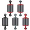 BGNing Upgrade 60mm Carbon Fiber Float Buoyancy Aquatic Arm 5" 8" 10" 12 inch Dual Ball Floating Arms for Camera Tray Diving (8inch Mix Black Red) view 2