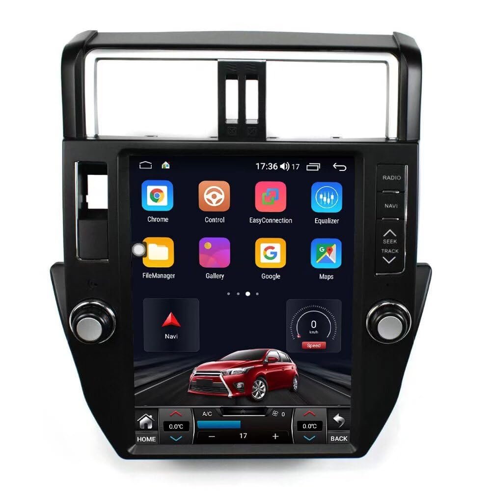ROADYAKO Indash Android 14.0 Center Multimedia Car PC for Toyota Prado 2010 2011 2012 2013 Auto GPS Navigation RDS 4G WiFi SWC Audio Video FM AM Audio Bluetoth Support Rear View Camera