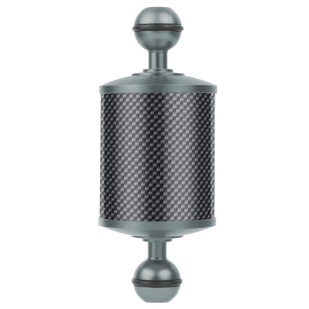 BGNing Upgrade 60mm Carbon Fiber Float Buoyancy Aquatic Arm 5" 8" 10" 12 inch Dual Ball Floating Arms for Camera Tray Diving (12inch Grey)
