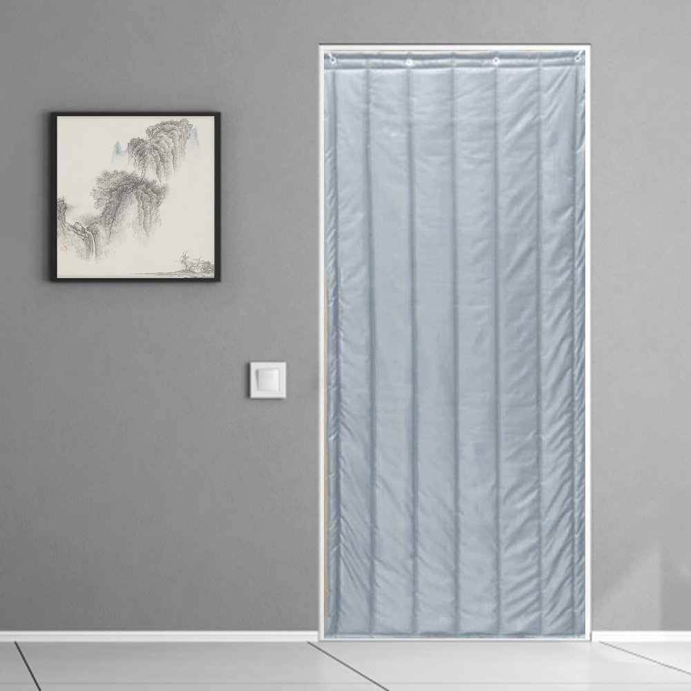 HORV Thermal Insulated Doorway Curtain Soundproof Blanket Garage Curtains Noise Cancelling Privacy Protection Windproof for Bedroom Kitchen Basement Glass Door (Size : W90cm*H240cm/35.5 * 94in)
