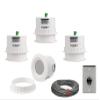 Pure Resonance Audio 3 Inch 70 Volt Ceiling Speaker Bundle with 100W Stainless Steel Volume Control and Installation Wire - Contractor Pack (4 Speakers) view 1