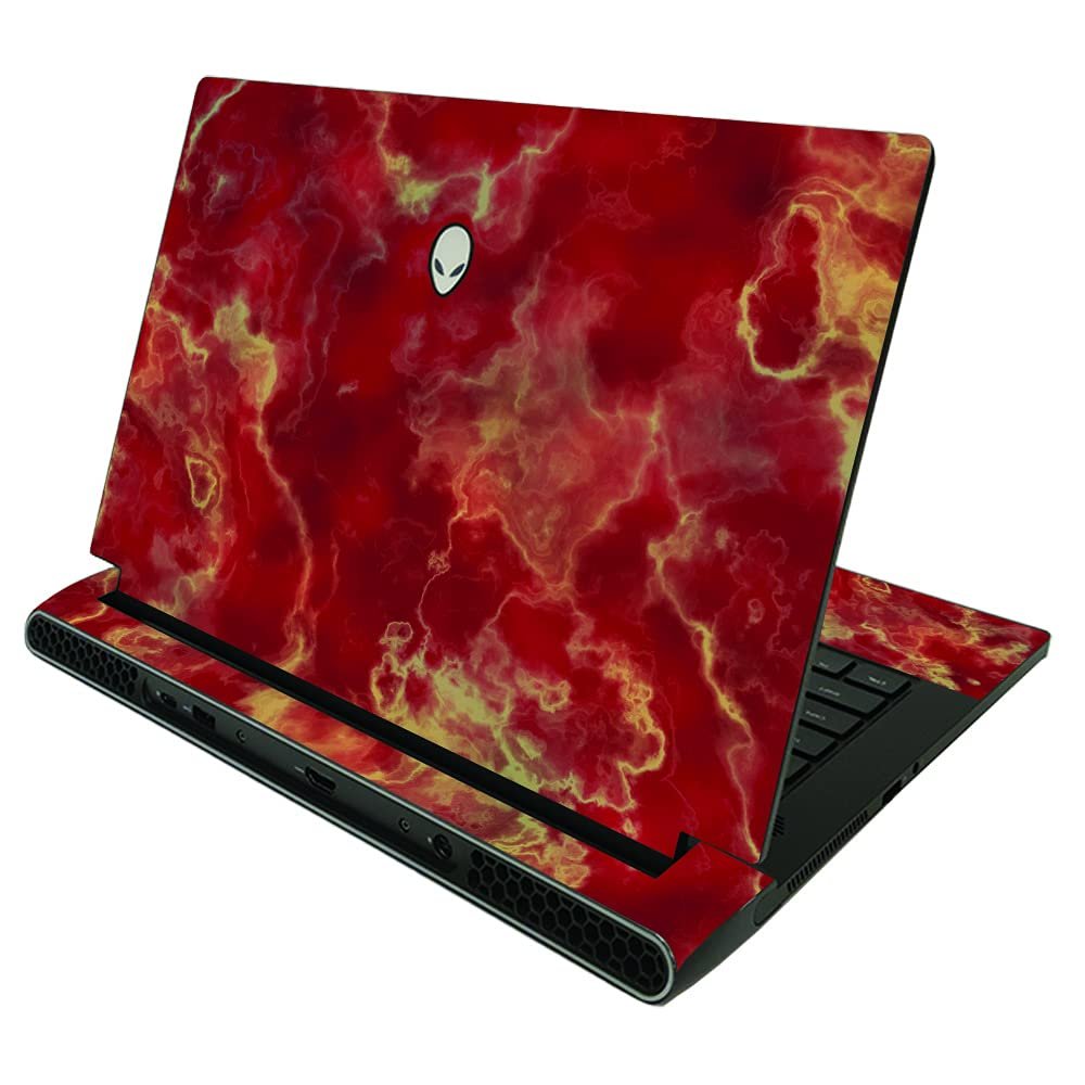 Skin Compatible with Alienware M15 R5 & M15 R6 (2021) - Crimson Marble | Protective, Durable, and Unique Vinyl Decal wrap Cover | Easy to Apply, Remove, and Change Styles | Made in The USA