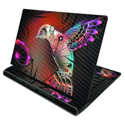 Carbon Fiber Skin Compatible with Alienware M15 R5 & M15 R6 (2021) - Cyborg Nature | Protective, Durable Textured Carbon Fiber Finish | Easy to Apply | Made in The USA
