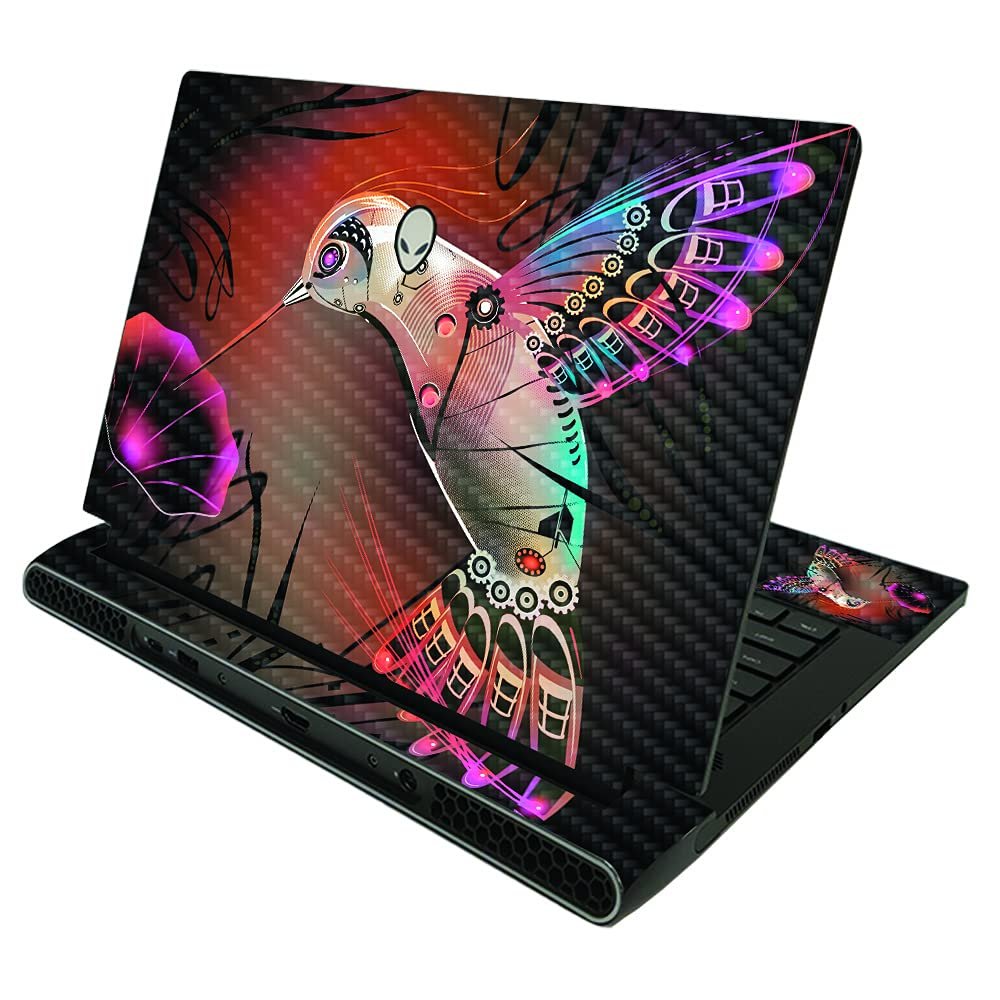 Carbon Fiber Skin Compatible with Alienware M15 R5 & M15 R6 (2021) - Cyborg Nature | Protective, Durable Textured Carbon Fiber Finish | Easy to Apply | Made in The USA