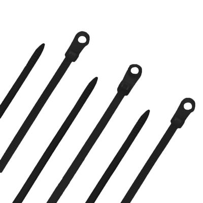 12 Inch Nylon Black Mount Head Cable Tie,50 Lbs Tensile, 100-Pack