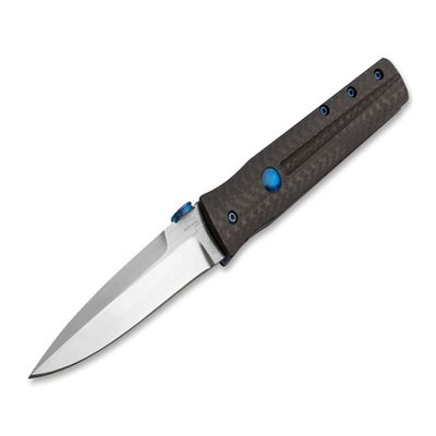 BKER PLUS IcePick Folding EDC Pocket Knife, Carbon Fiber Scales, Anodized Hardware, VG-10 Blade, Designed by Chuck Gedraitis