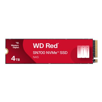 Western Digital 4TB WD Red SN700 NVMe Internal Solid State Drive SSD for NAS Devices - Gen3 PCIe, M.2 2280, Up to 3,400 MB/s - WDS400T1R0C