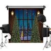 Kate 10x10ft/3x3m Christmas Window Backdrop Xmas Tree Background Photo Video Studio Props view 1