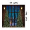 Kate 10x10ft/3x3m Christmas Window Backdrop Xmas Tree Background Photo Video Studio Props view 2