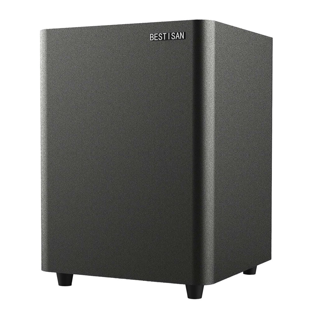 BESTISAN Powered Subwoofer, Deep Bass Sub, Down Firing Subs, Easy Setup with Home Theater System, Receiver, Speakers, Coaxial Cable Included, RCA, LFE, AUX Input, High-Level Speaker Input & Output