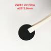 2pcs 20 2.0mm 340nm UV Filter ZWB1 view 2