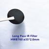 35 2.0mm HWB760 760nm Long IR Infrared Pass Filter Black Glass Visible Light Blocked view 2