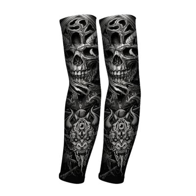 Aresvns Halloween Makeup Tattoo sleeves, Premium Cooling Arm Sleeves for Men and Women UV Sun Protection Arm Sleeves